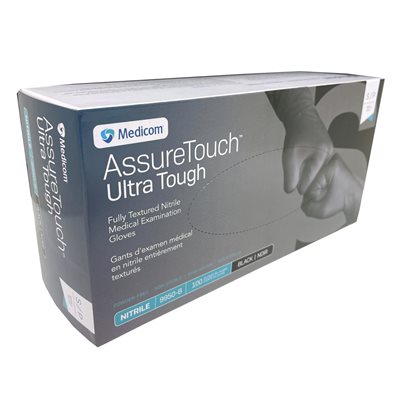 AssureTouch Ultra Tough Black Gloves (Nitrile)